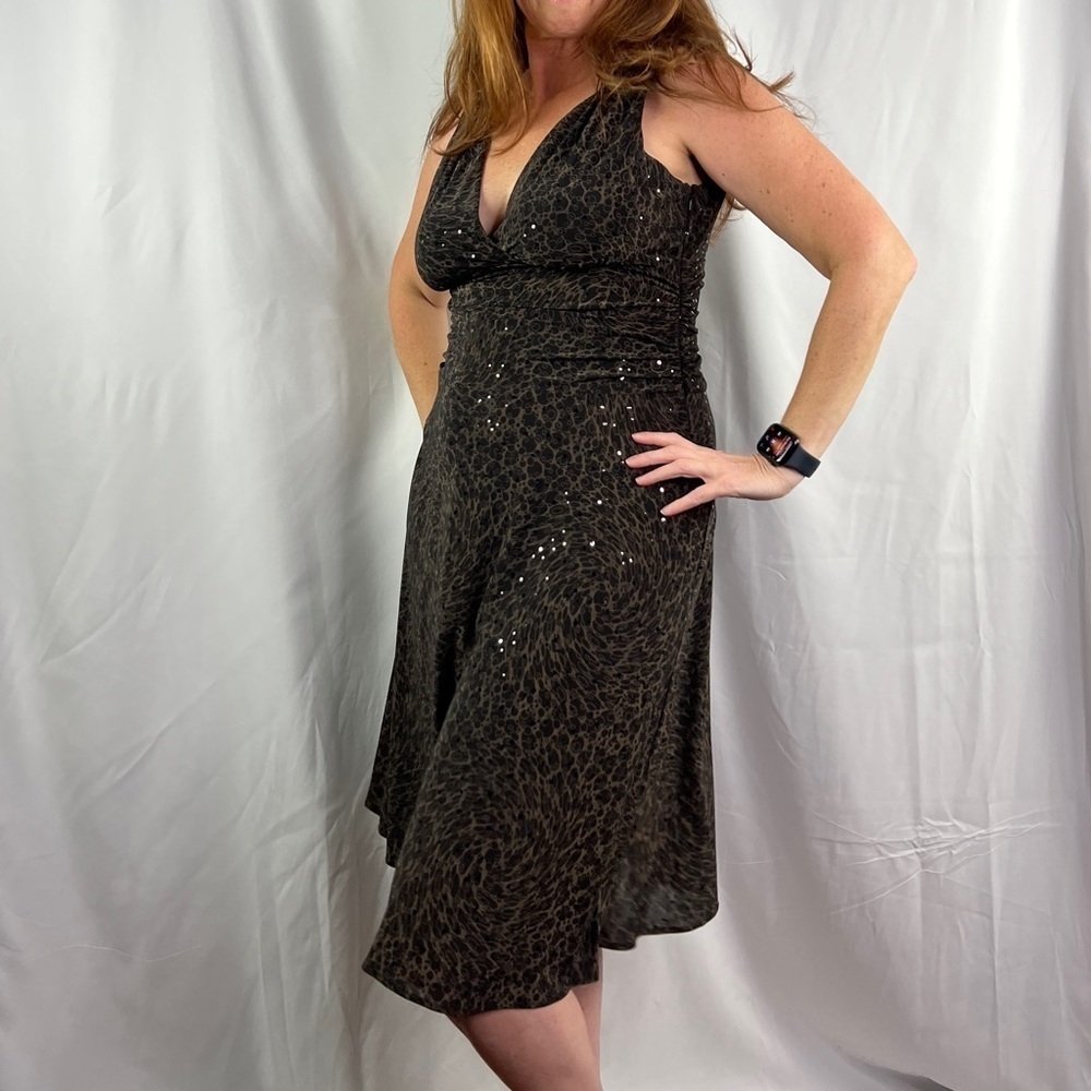 Ronni Nicole Brown Black Dress with Sparkles size 12